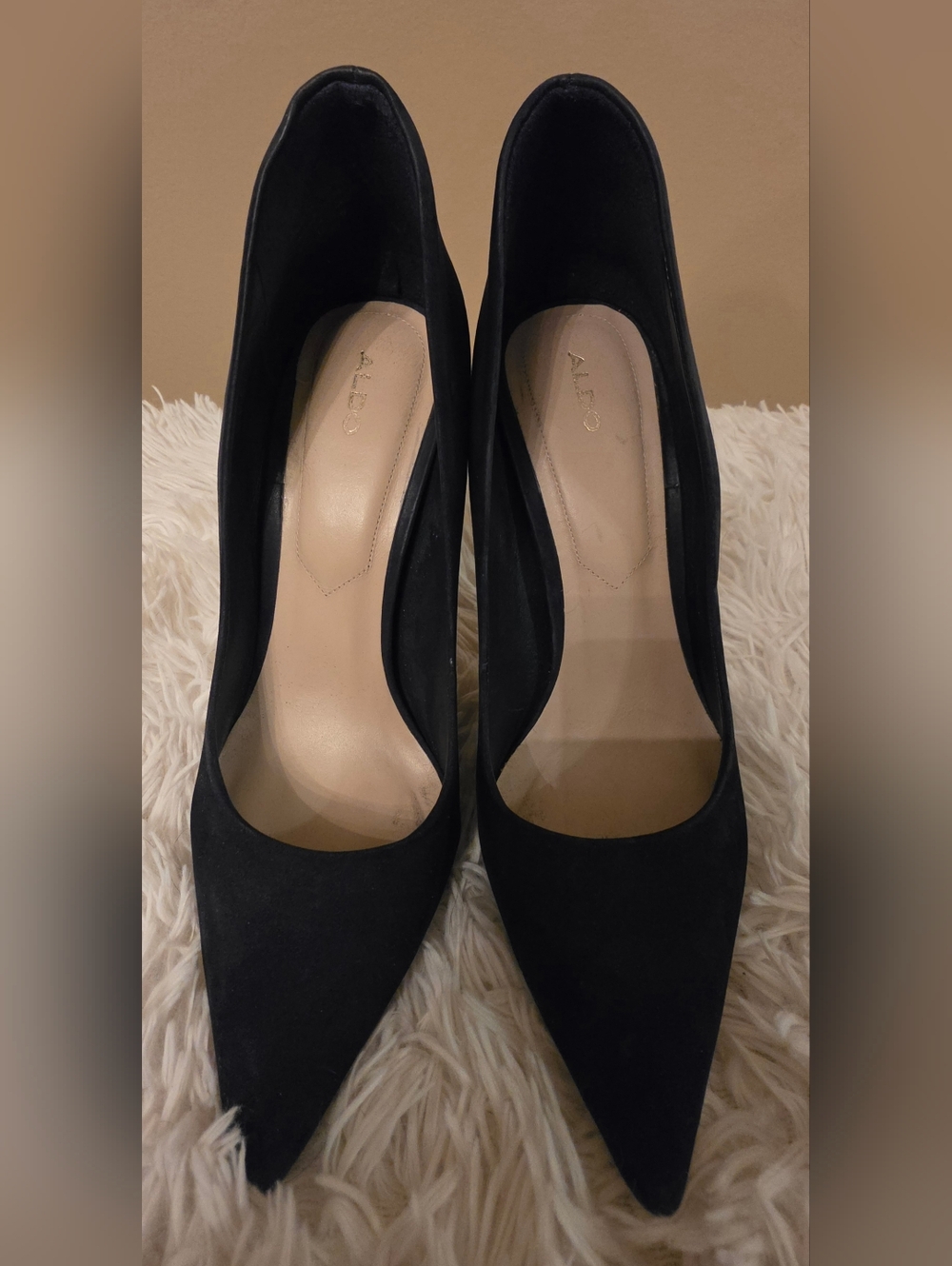 Aldo Navy Pointed-Toe Suede Pumps